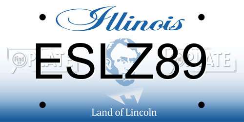 ESLZ89 Illinois License Plate