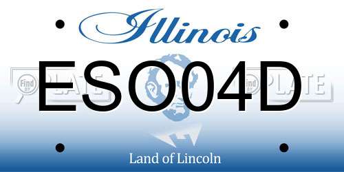 ESO04D Illinois License Plate
