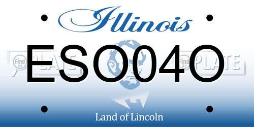 ESO04O Illinois License Plate