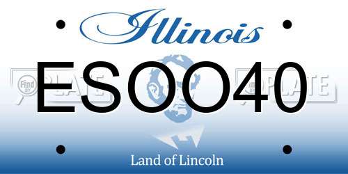 ESOO40 Illinois License Plate