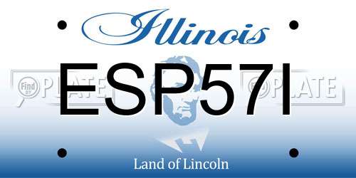 ESP57I Illinois License Plate