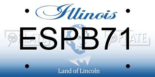 ESPB71 Illinois License Plate