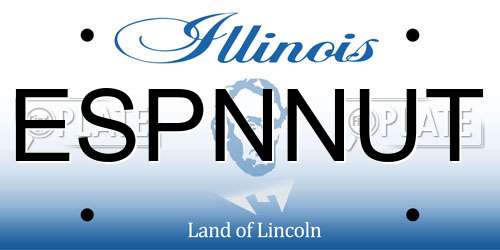 ESPNNUT Illinois License Plate