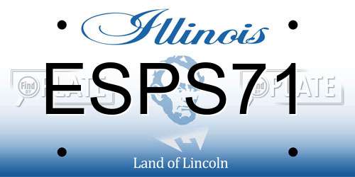 ESPS71 Illinois License Plate