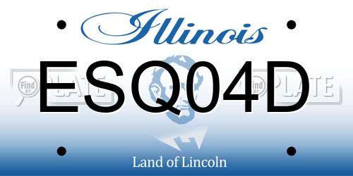 ESQ04D Illinois License Plate