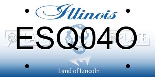 ESQ04O Illinois License Plate