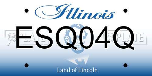 ESQ04Q Illinois License Plate