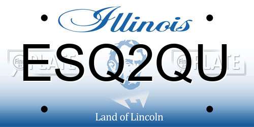 ESQ2QU Illinois License Plate