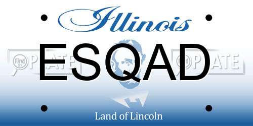 ESQAD Illinois License Plate