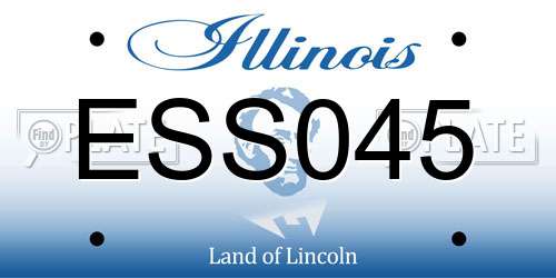 ESS045 Illinois License Plate