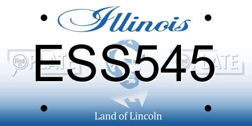 ESS545 Illinois License Plate