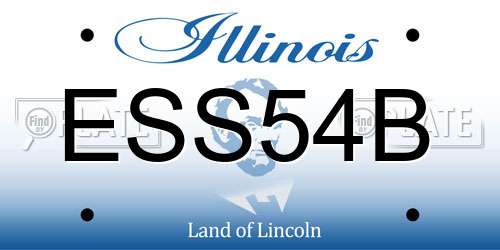 ESS54B Illinois License Plate