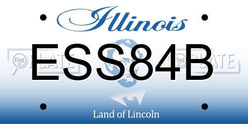 ESS84B Illinois License Plate