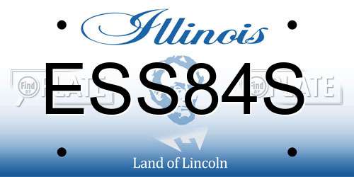ESS84S Illinois License Plate