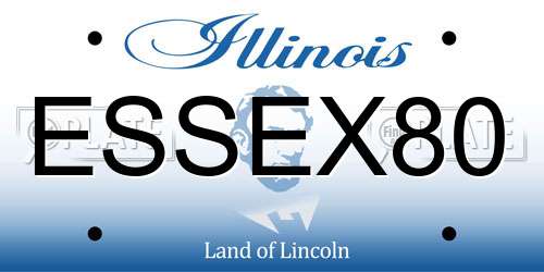 ESSEX80 Illinois License Plate