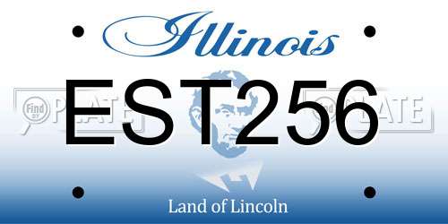 EST256 Illinois License Plate