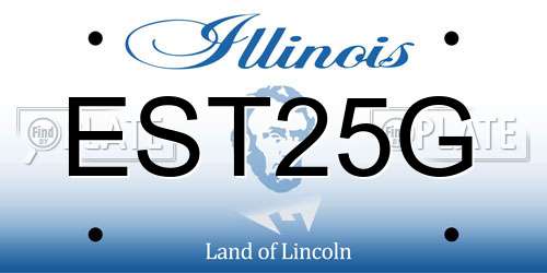 EST25G Illinois License Plate