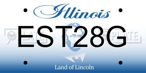 EST28G Illinois License Plate