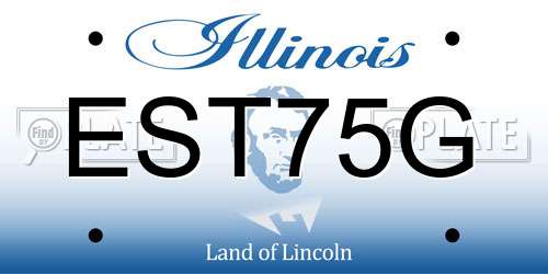 EST75G Illinois License Plate