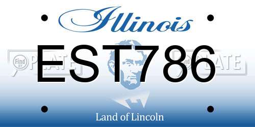 EST786 Illinois License Plate