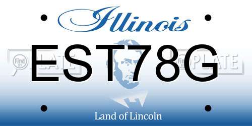 EST78G Illinois License Plate