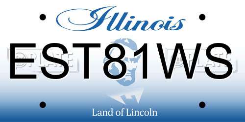 EST81WS Illinois License Plate