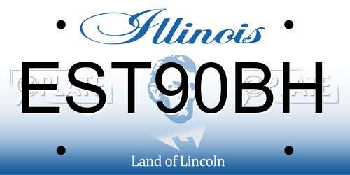 EST90BH Illinois License Plate