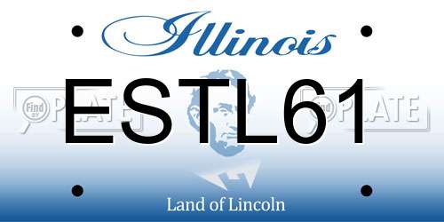 ESTL61 Illinois License Plate