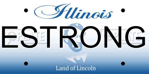 ESTRONG Illinois License Plate