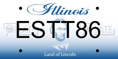 ESTT86 Illinois License Plate
