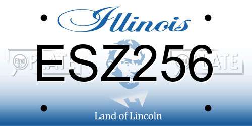 ESZ256 Illinois License Plate