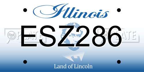 ESZ286 Illinois License Plate