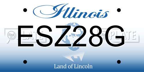 ESZ28G Illinois License Plate