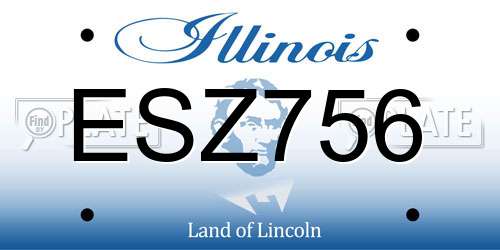 ESZ756 Illinois License Plate