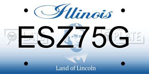 ESZ75G Illinois License Plate