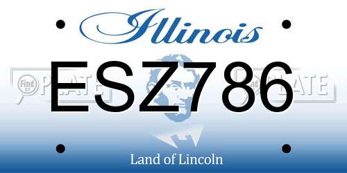 ESZ786 Illinois License Plate