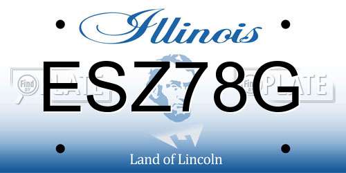 ESZ78G Illinois License Plate
