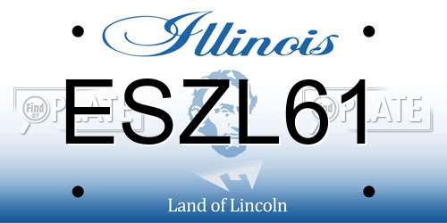ESZL61 Illinois License Plate