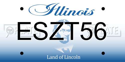 ESZT56 Illinois License Plate
