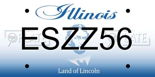 ESZZ56 Illinois License Plate
