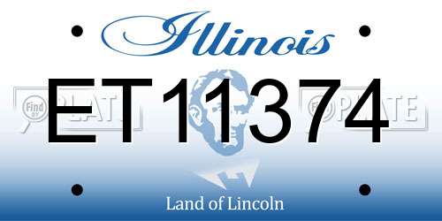 ET11374 Illinois License Plate