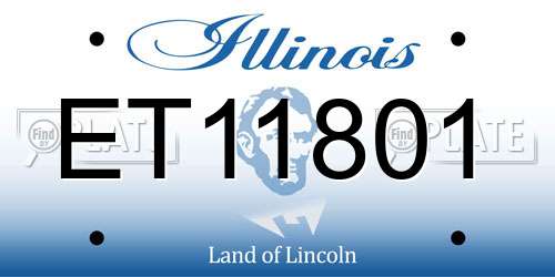 ET11801 Illinois License Plate