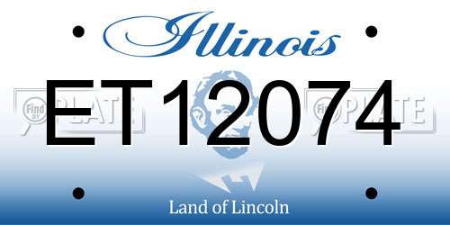 ET12074 Illinois License Plate