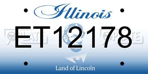 ET12178 Illinois License Plate
