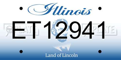 ET12941 Illinois License Plate