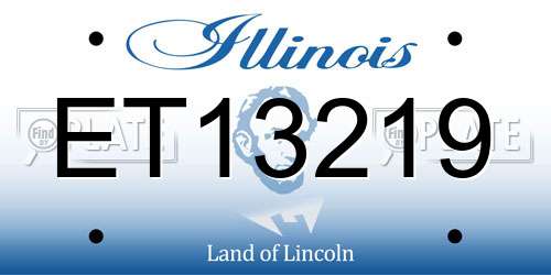 ET13219 Illinois License Plate