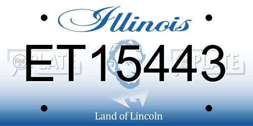 ET15443 Illinois License Plate