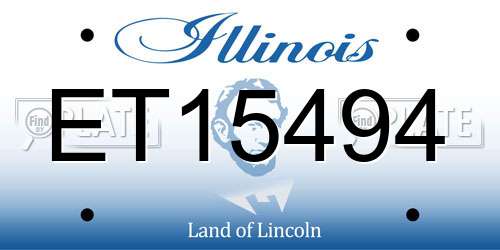 ET15494 Illinois License Plate