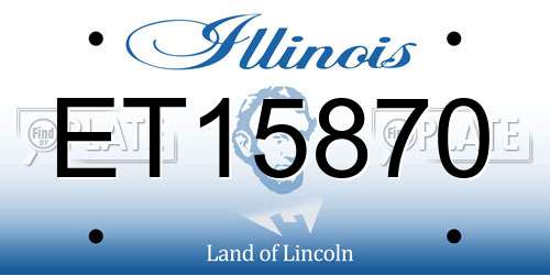 ET15870 Illinois License Plate