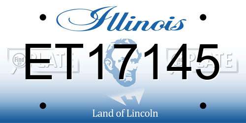 ET17145 Illinois License Plate